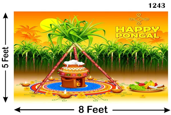 Multicolour_Polyester_Happy_Pongal_Backdrop_Cloth_For_Festival_/_Pooja_|_5*8