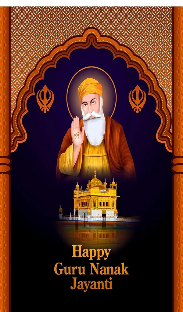 Multicolour_Polyester_Happy_Guru_Nanak_Jayanti_Backdrop_Cloth_For_Festival_/_Pooja_|_8*5