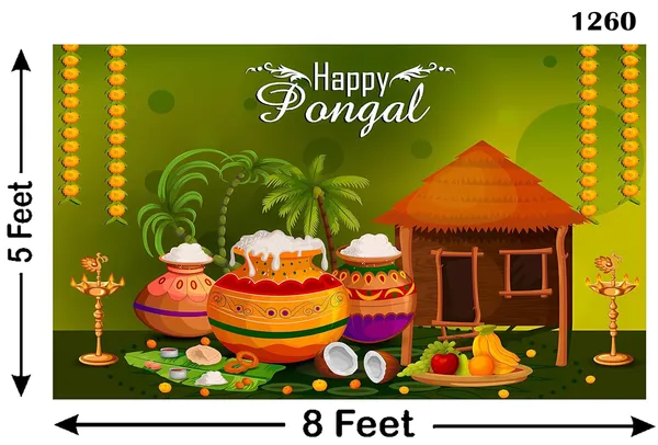 Multicolour_Polyester_Happy_Pongal_Backdrop_Cloth_For_Festival_/_Pooja_|_5*8