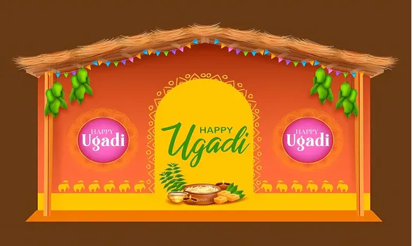 Multicolour_Polyester_Happy_Ugadi_The_New_Year_Day_Backdrop_Cloth_For_Festival_/_Pooja_|_5*8