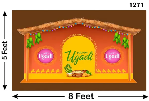 Multicolour_Polyester_Happy_Ugadi_The_New_Year_Day_Backdrop_Cloth_For_Festival_/_Pooja_|_5*8