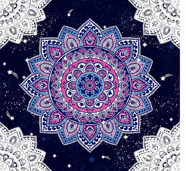 Multicolour_Polyester_Indian_Tapestry_Mandala_Wall_Hangings_Backdrop_Cloth_For_Festival_/_Pooja_|_5*5