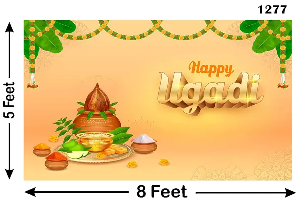 Multicolour_Polyester_Happy_Ugadi_The_New_Year_Day_Backdrop_Cloth_For_Festival_/_Pooja_|_5*8