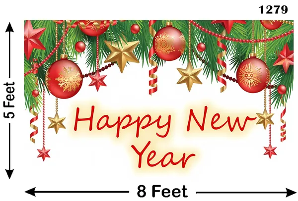 Multicolour_Polyester_Happy_New_Year_Backdrop_Cloth_For_Festival_/_Pooja_|_5*8