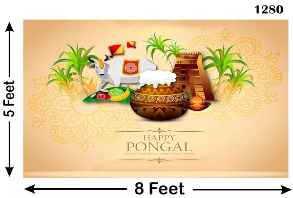 Multicolour_Polyester_Happy_Pongal_Backdrop_Cloth_For_Festival_/_Pooja_|_5*8