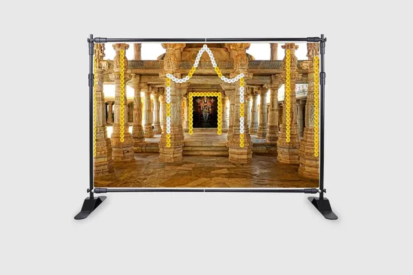 Multicolour_Polyester_Venketeshwar_Balaji_Temple_Backdrop_5Feet_8Feet_Cloth_For_Festival_/_Pooja_|_5*8