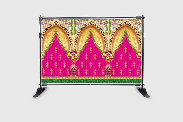 Multicolour_Polyester_Decorative_Flower_Backdrop_Cloth_For_Festival_/_Pooja_|_5*8