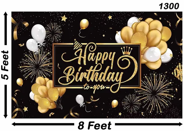 Multicolour_Polyester_Happy_Birthday_Banner_Sign_Poster_Glitter_Backdrop_Cloth_For_Festival_/_Pooja_|_5*8