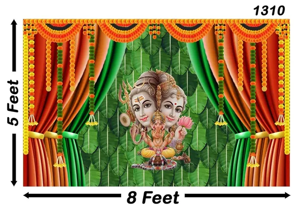 Multicolour_Polyester_Lord_Shiv_Parivar_Backdrop_Cloth_For_Festival_/_Pooja_|_5*8