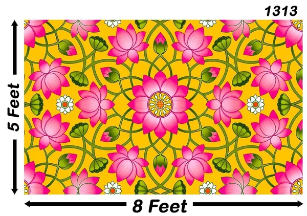 Multicolour_Polyester_Colourful_Flowers_Photography_Backdrops_Nature_Backdrop_Cloth_For_Festival_/_Pooja_|_5*8