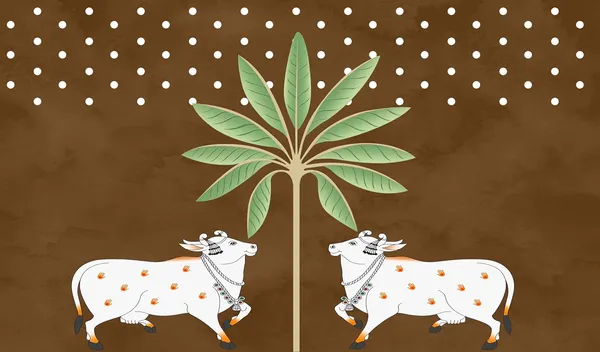 Multicolour_Polyester_Holy_Two_Cows_Backdrop_Cloth_For_Festival_/_Pooja_|_5*8