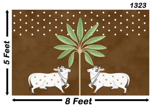 Multicolour_Polyester_Holy_Two_Cows_Backdrop_Cloth_For_Festival_/_Pooja_|_5*8