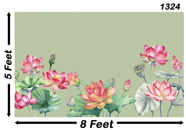 Multicolour_Polyester_Colourful_Flowers_Backdrops_Nature_Backdrop_Birthday_Cloth_For_Festival_/_Pooja_|_5*8