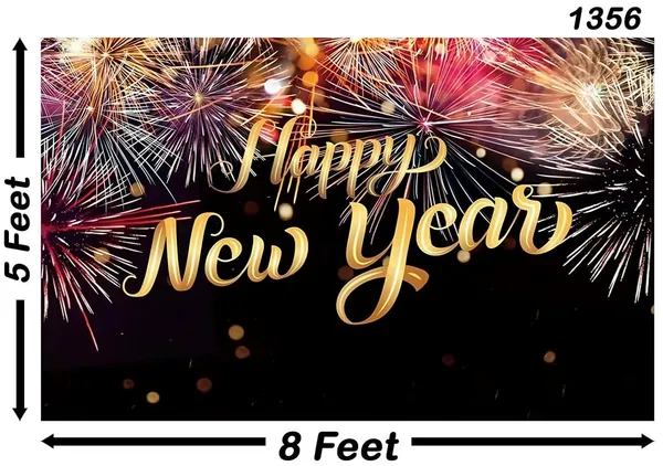 Gold_Polyester_Happy_New_Year_Backdrop_Fireworks_Cloth_For_Festival_/_Pooja_|_5*8
