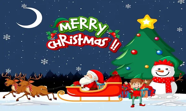 Multicolour_Polyester_Merry_Christmas_Sleigh_Snowman_Santa_Claus_Backdrop_Cloth_For_Festival_/_Pooja_|_5*8