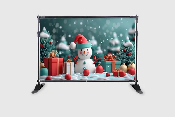 Multicolour_Polyester_Teddy_Bear_Santa_Hat_Christmas_Gift_Backdrop_Cloth_For_Festival_/_Pooja_|_5*8