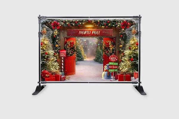 Multicolour_Polyester_Christmas_Backdrop_Winter_Forest_Wooden_Barn_Cloth_For_Festival_/_Pooja_|_5*8