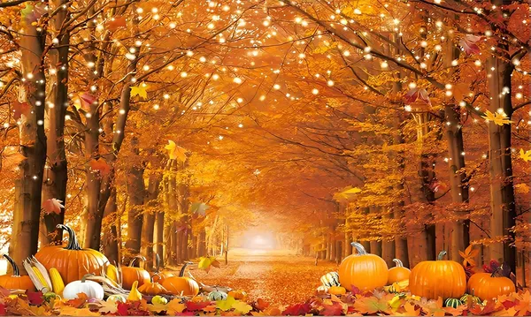 Orange_Polyester_Fall_Photography_Backdrop_Autumn_Maple_Leaves_Cloth_For_Festival_/_Pooja_|_5*8