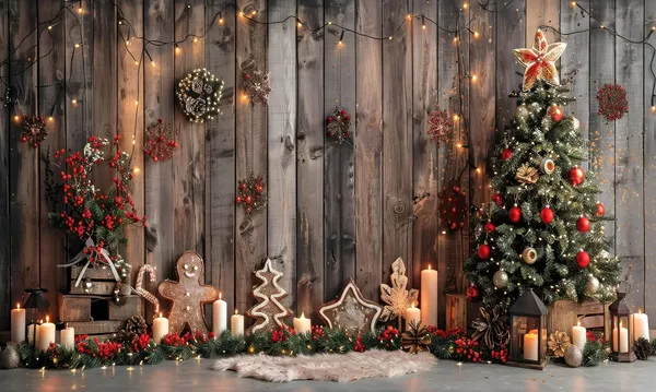 Multicolour_Polyester_Christmas_Backdrop_Tree_Gifts_Lights_Cloth_For_Festival_/_Pooja_|_5*8