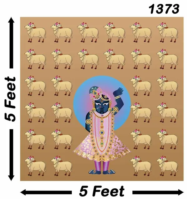 Multicolour_Polyester_Lord_Shreenath_Pichwai_Cow_Backdrop_Cloth_For_Festival_/_Pooja_|_5*5