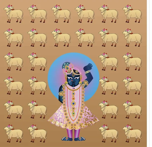 Multicolour_Polyester_Lord_Shreenath_Pichwai_Cow_Backdrop_Cloth_For_Festival_/_Pooja_|_5*5