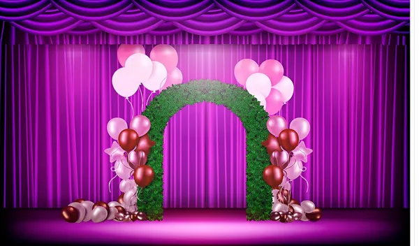 Pink_Polyester_Party_Backdrop_Cloth_For_Festival_/_Pooja_|_5*8