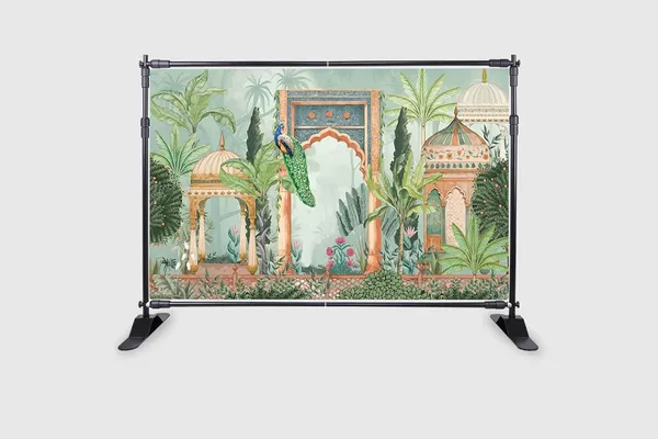 Multicolour_Polyester_Peacock_Garden_Backdrop_Cloth_For_Festival_/_Pooja_|_5*8