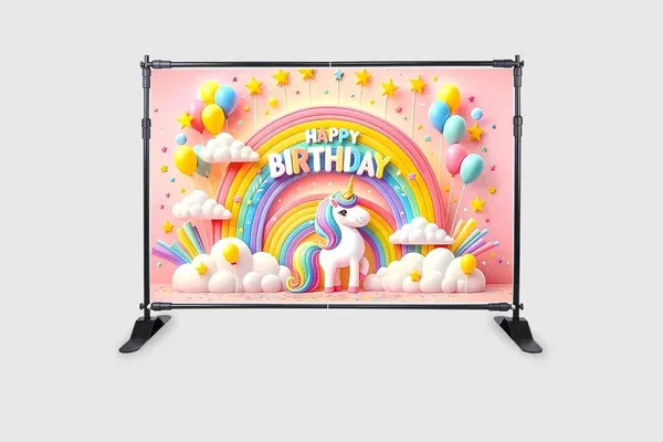 Multicolour_Polyester_Rainbow_Unicorn_Themed_Happy_Birthday_Backdrop_Cloth_For_Festival_/_Pooja_|_5*8