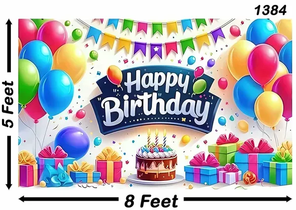Multicolour_Polyester_Balloon_Cake_Gift_Themed_Happy_Birthday_Backdrop_Cloth_For_Festival_/_Pooja_|_5*8