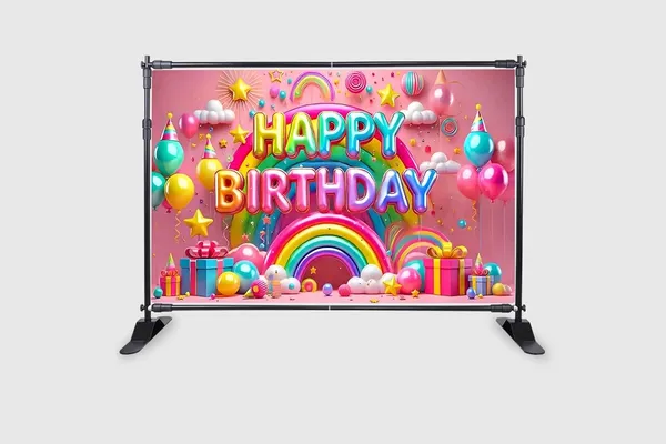 Multicolour_Polyester_Balloon_Rainbow_Themed_Happy_Birthday_Backdrop_Cloth_For_Festival_/_Pooja_|_5*8