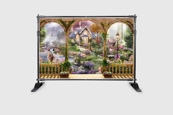 Multicolour_Polyester_Garden_Terrace_Backdrop_Fairytale_Forest_Secret_Cloth_For_Festival_/_Pooja_|_5*8
