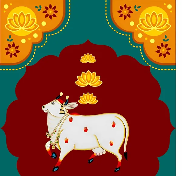 Multicolour_Polyester_Holy_Cow_Kamdhenu_Divine_Pichwai_Backdrop_Cloth_For_Festival_/_Pooja_|_5*5