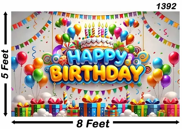 Multicolour_Polyester_Balloon_Cake_Gift_Themed_Happy_Birthday_Backdrop_Cloth_For_Festival_/_Pooja_|_5*8