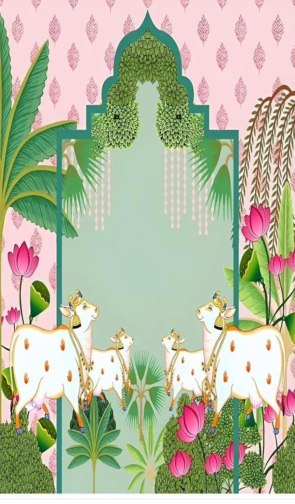 Multicolour_Polyester_Holy_Cow_Kamdhenu_Divine_Pichwai_Backdrop_Cloth_For_Festival_/_Pooja_|_8*5