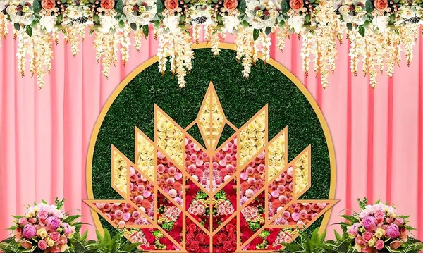 Multicolour_Polyester_Baby_Shower_Backdrop_Cloth_For_Festival_/_Pooja_|_5*8