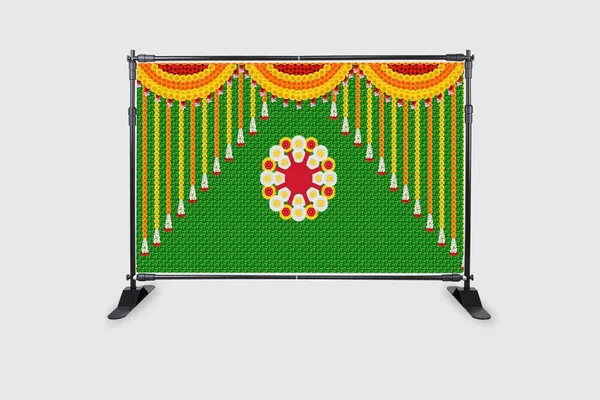 Multicolour_Polyester_Weaved_Coconut_Leaf_Flower_Rangoli_Muggu_Backdrop_Cloth_For_Festival_/_Pooja_|_5*8