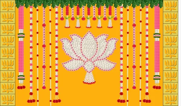 Multicolour_Polyester_Hanging_Flower_Lotus_Backdrop_Cloth_For_Festival_/_Pooja_|_5*8