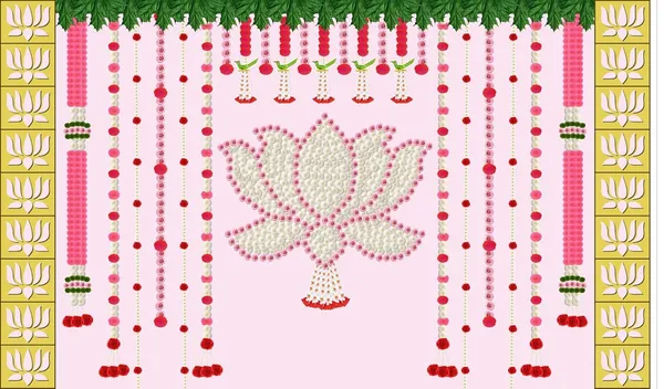 Pink_Polyester_Baby_Backgroung_Flower_Lotus_Backdrop_Cloth_For_Festival_/_Pooja_|_5*8