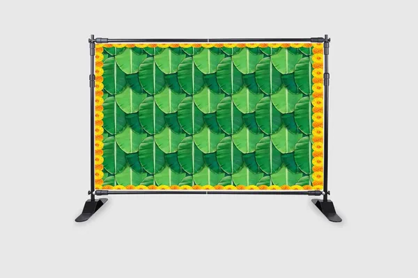Multicolour_Polyester_Banana_Leaf_Flower_Border_Backdrop_Cloth_For_Festival_/_Pooja_|_5*8