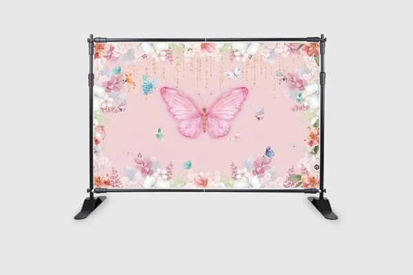 Pink_Polyester_Butterfly_Backdrop_Photography_Colorful_Cloth_For_Festival_/_Pooja_|_5*8