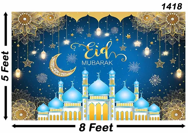 Multicolour_Polyester_Eid_Mubarak_Islamic_Photography_Backdrop_Cloth_For_Festival_/_Pooja_|_5*8