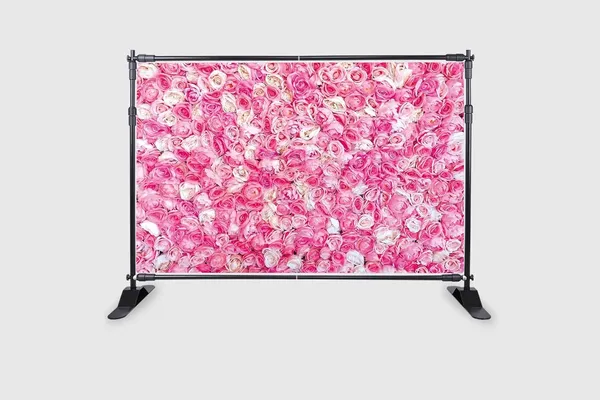 Pink_Polyester_Rose_Flowers_Wall_Backdrop_Cloth_For_Festival_/_Pooja_|_5*8