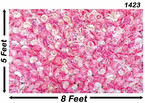 Pink_Polyester_Rose_Flowers_Wall_Backdrop_Cloth_For_Festival_/_Pooja_|_5*8