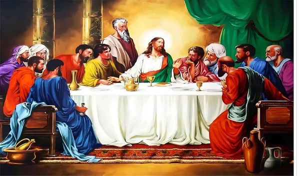 Multicolour_Polyester_Jesus_Christ_Backdrop_Passover_Eve_Last_Cloth_For_Festival_/_Pooja_|_5*8