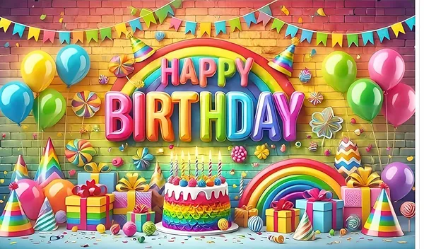 Multicolour_Polyester_Rainbow_Cake_Themed_Happy_Birthday_Backdrop_Cloth_For_Festival_/_Pooja_|_5*8