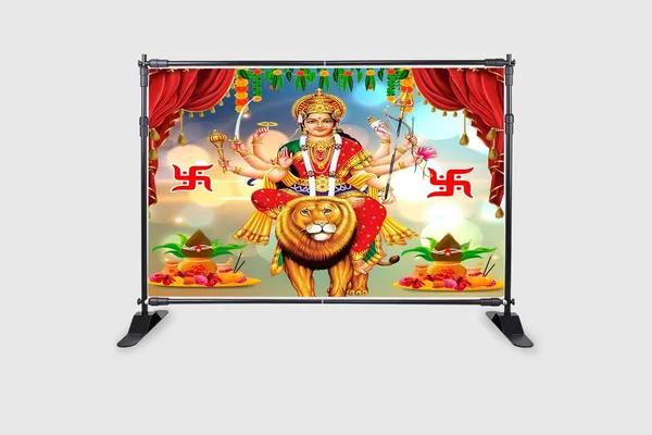 Multicolour_Polyester_Godess_Maa_Durga_Backdrop_Cloth_For_Festival_/_Pooja_|_5*8