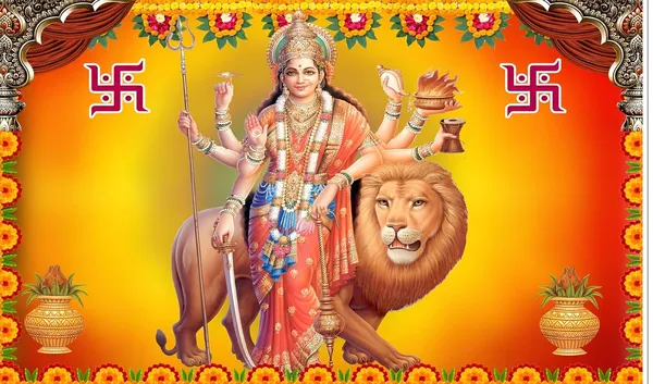 Multicolour_Polyester_Godess_Maa_Durga_Sherawali_Mata_Backdrop_Cloth_For_Festival_/_Pooja_|_5*8