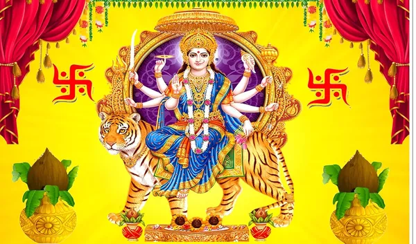 Multicolour_Polyester_Goddess_Maa_Durga_Sherawali_Mata_Backdrop_Cloth_For_Festival_/_Pooja_|_5*8