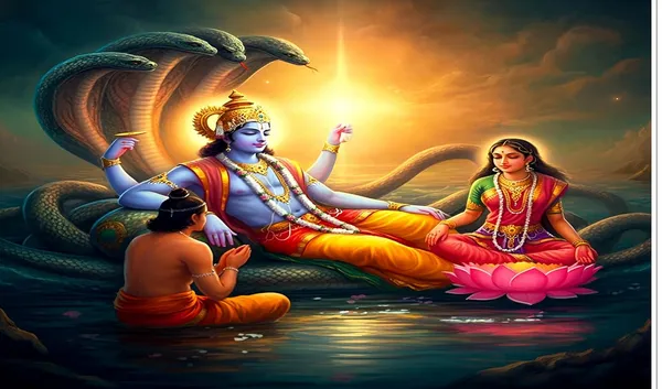 Multicolour_Polyester_Lord_Vishnu_Goddess_Lakshmiji_Backdrop_Cloth_For_Festival_/_Pooja_|_5*8