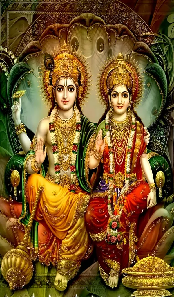 Multicolour_Polyester_Lord_Lakshmi_Narayan_Backdrop_Cloth_For_Festival_/_Pooja_|_8*5